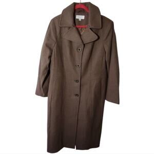 Laundry by Shelli Segal brown wool blend coat plus size 1X‎ NEW!!!!